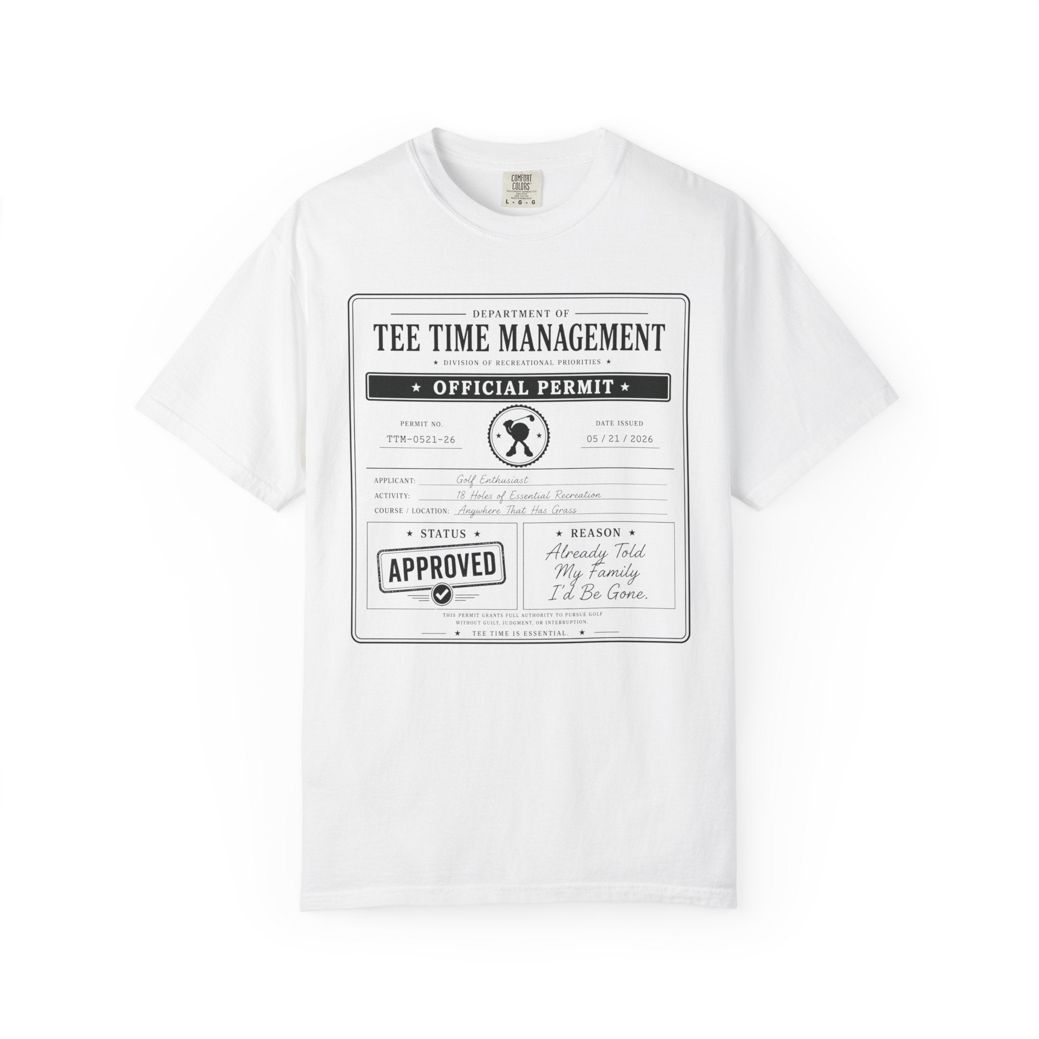 Tee Time Official Permit T-shirt