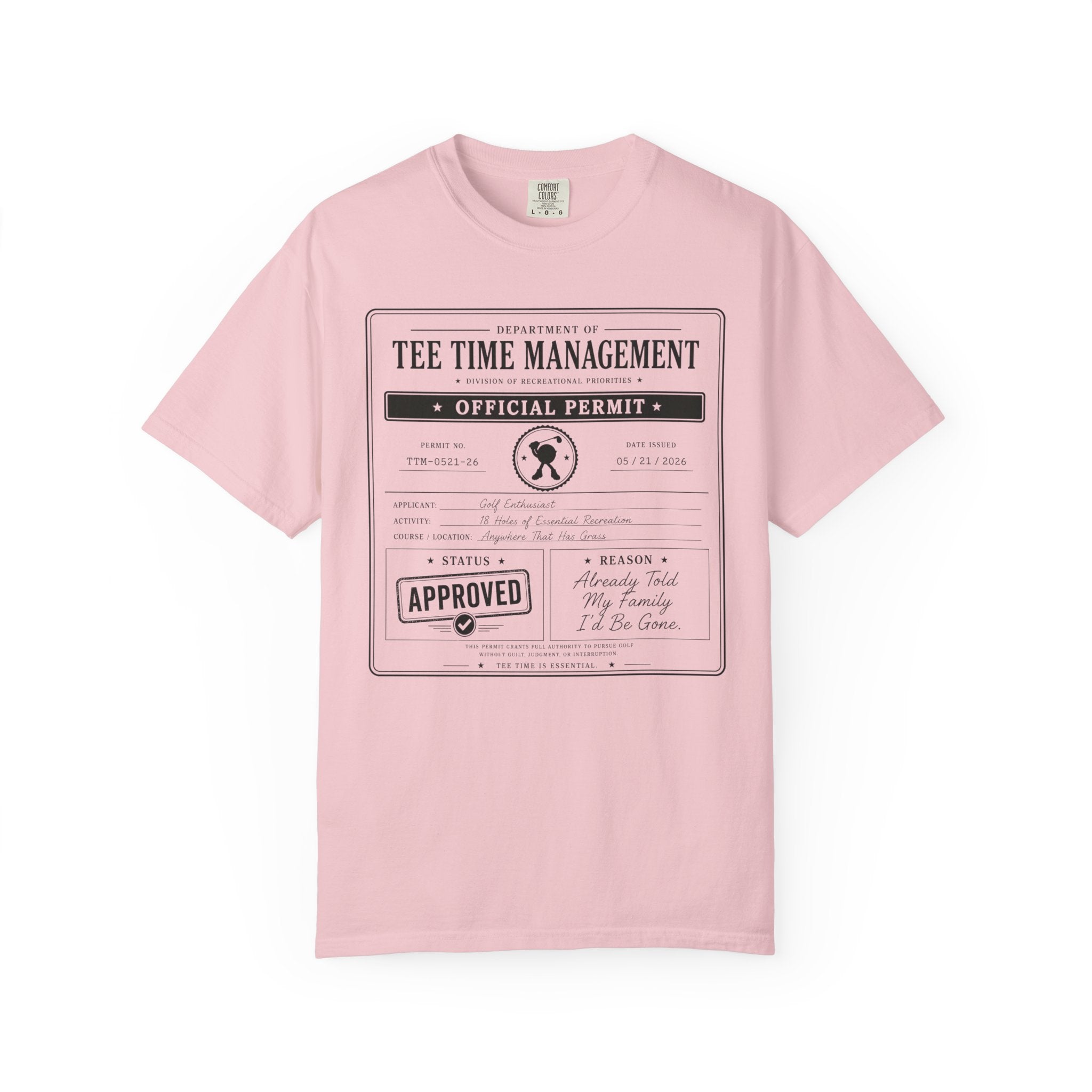Tee Time Official Permit T-shirt