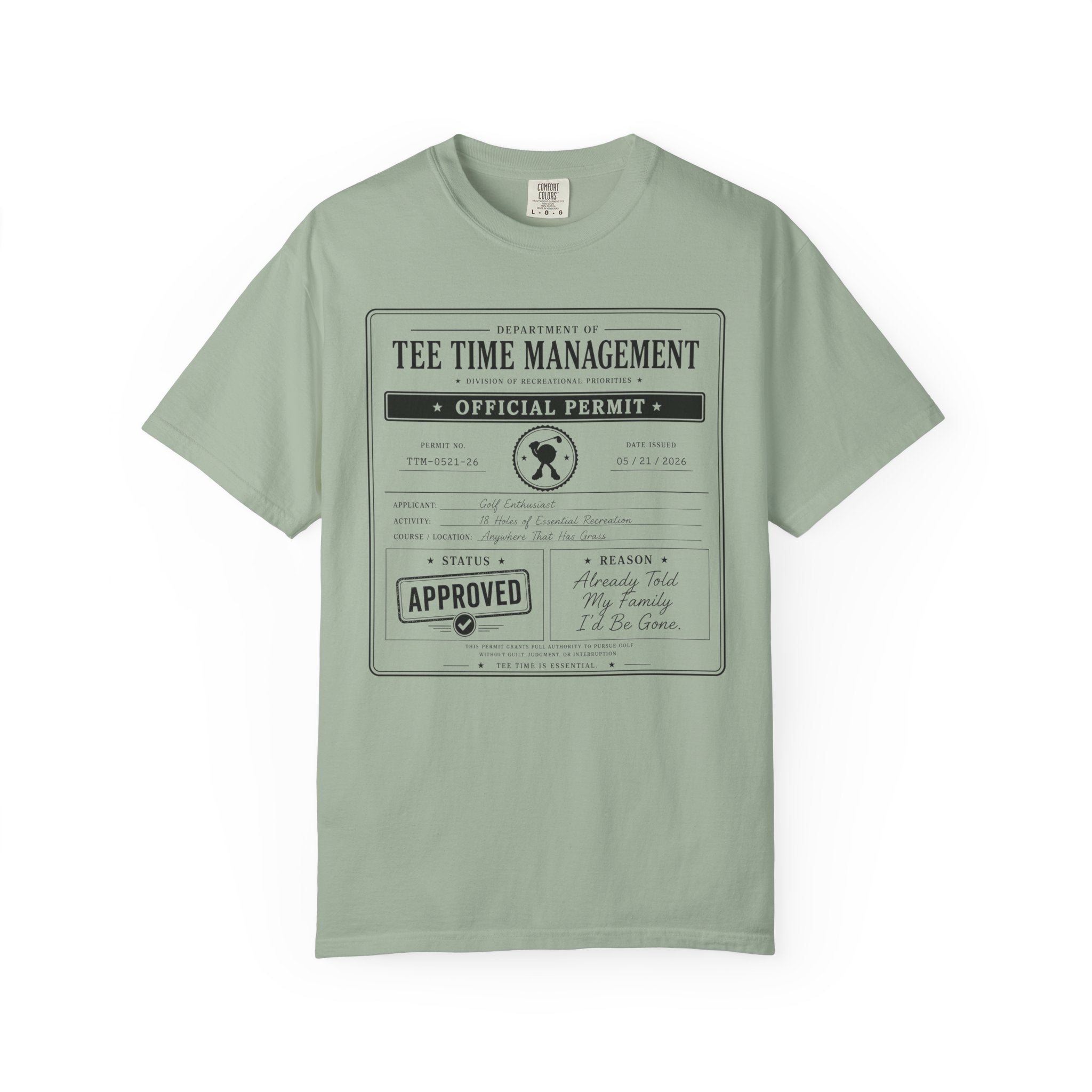 Tee Time Official Permit T-shirt