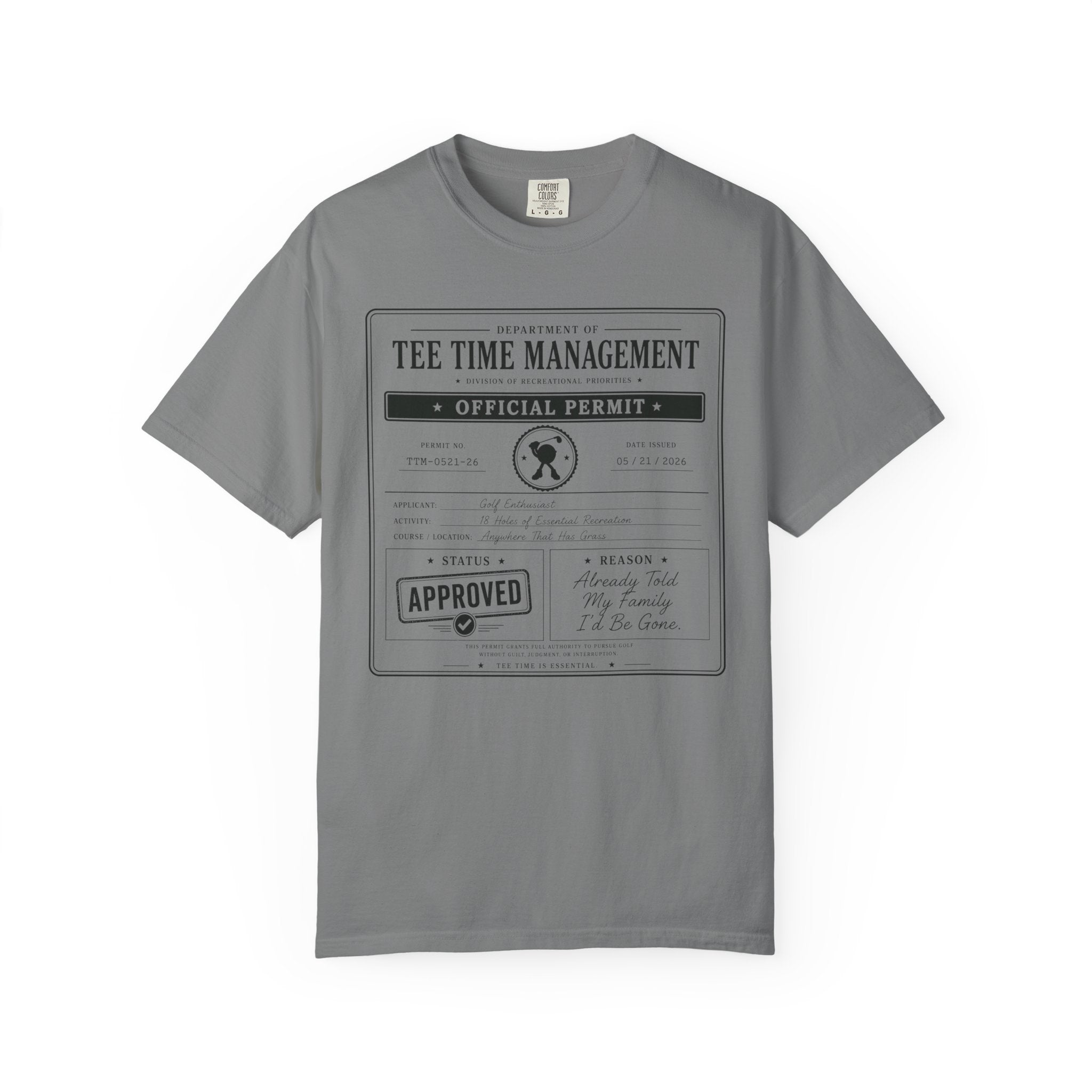 Tee Time Official Permit T-shirt